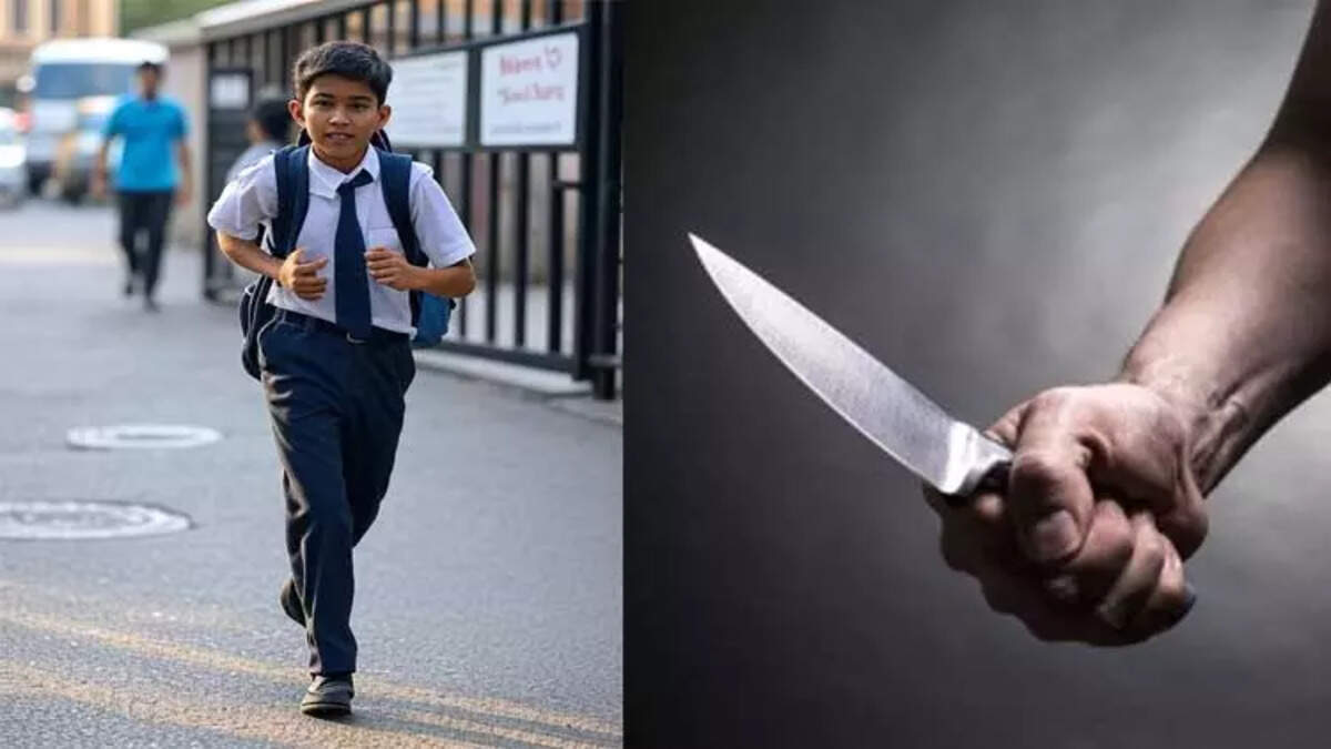 காவல் நிலையத்தில் மாணவன் கத்தி