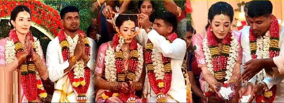 நெகிழ்ச்சி!! இனி நானும் ஒரு தமிழ் பெண்!! தஞ்சாவூர்காரரை கரம் பிடித்த ரஷ்யப் பெண்!!!