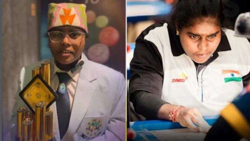 உலகக் கோப்பை கேரம்... 3 தங்கம் வென்று சென்னை வீராங்கனை கீர்த்தனா அசத்தல்!