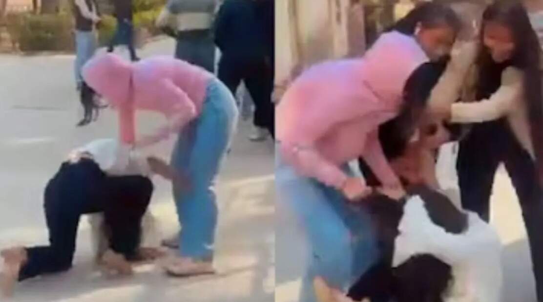 அதிர்ச்சி வீடியோ... கல்லூரி மாணவிகள் தலைமுடியைப் பிடித்திழுத்து அடித்துக் கொண்ட கொடூரம்!