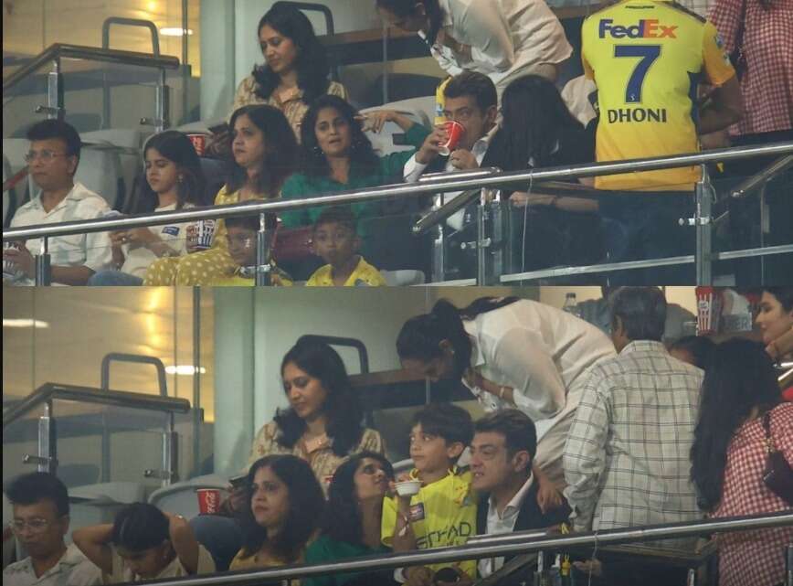 சேப்பாக்கத்தில் தல அஜீத்... விண்ணை பிளந்த ரசிகர்கள் கோஷம்!