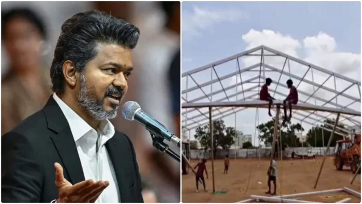 பந்தல்  மாநாடு விஜய் கரூர்