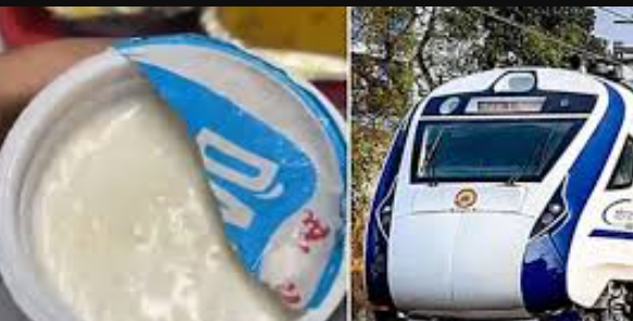 வந்தே பாரத் தயிர் பாக்கெட்டில் புழு... பகீர் வீடியோ!