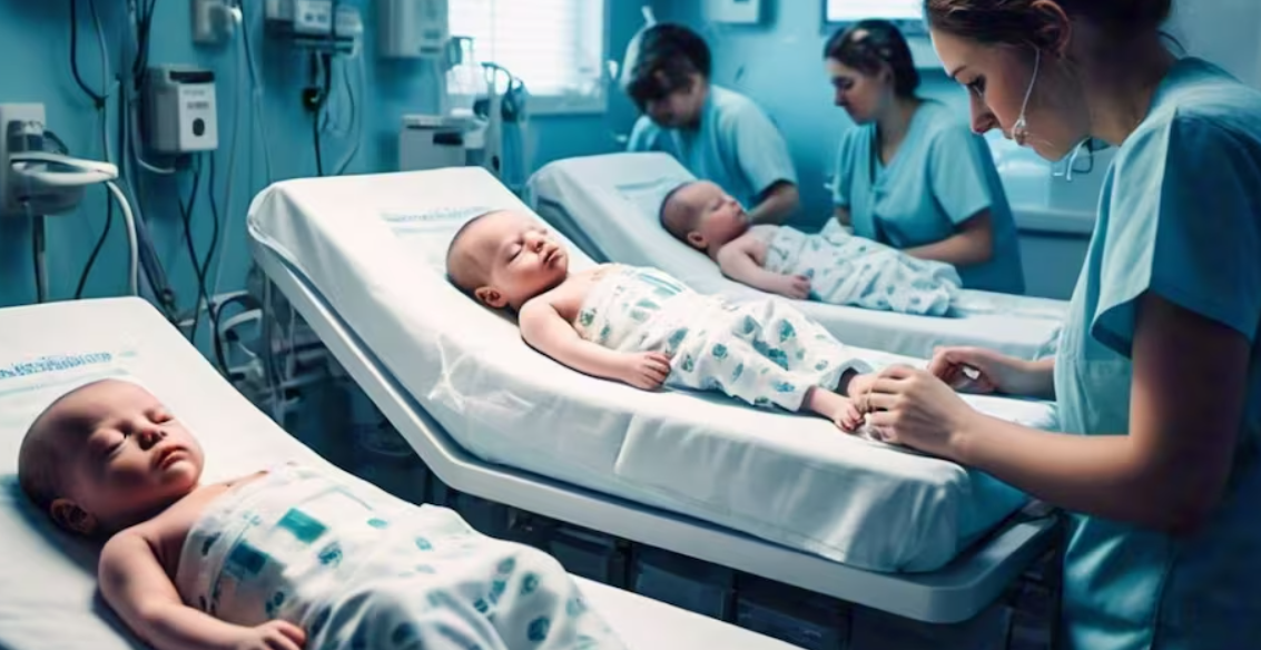 ஒரே பிரசவத்தில் 3 குழந்தைகளைப் பெற்றெடுத்த இளம்பெண்!