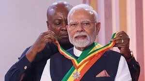 பிரதமர் மோடிக்கு கானா நாட்டின் உயரிய விருது !