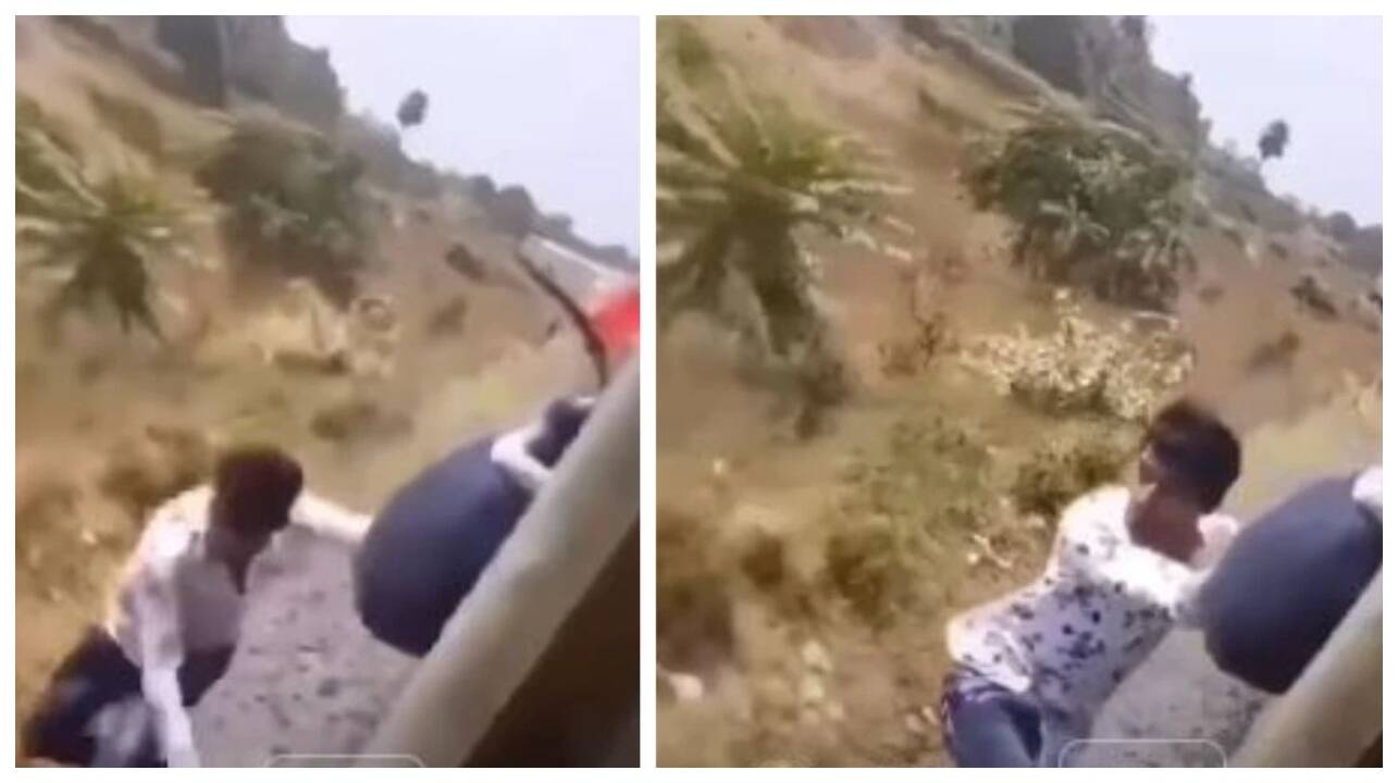 ஓடும் ரயிலில் சாகசம் செய்த இளைஞர் கீழே விழுந்து விபத்து ... பதறவைக்கும் வீடியோ!