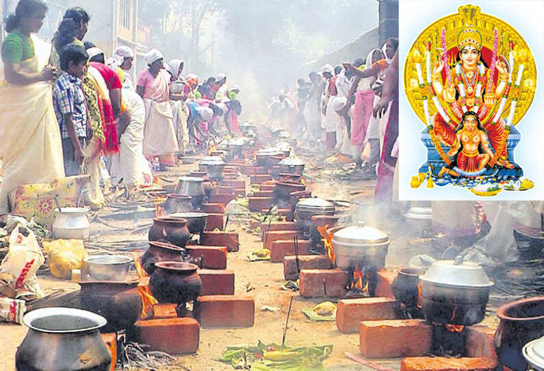 பெண்களின் சபரிமலை பொங்கல் திருவிழா காப்புக்கட்டி கோலாகலத் தொடக்கம்.!