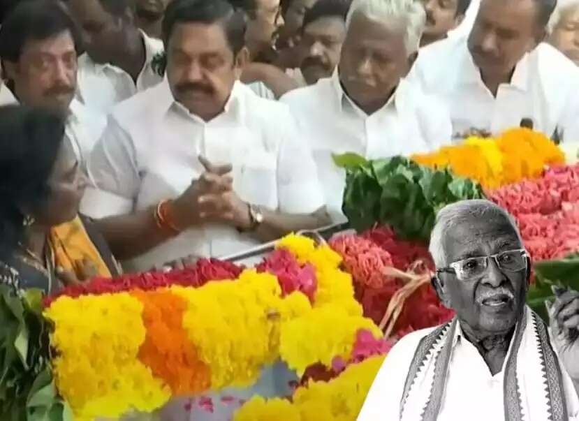 எதிர்க்கட்சி தலைவர் எடப்பாடி பழனிச்சாமி குமரி அனந்தன் உடலுக்கு நேரில் அஞ்சலி!