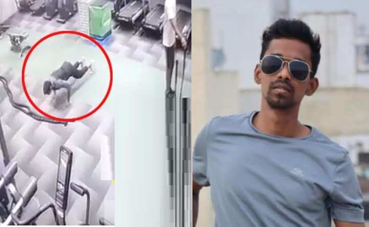 பகீர் வீடியோ !! ஜிம்மில் உடற்பயிற்சியின் போது சுருண்டுவிழுந்து கான்ஸ்டபிள் பலி..!!