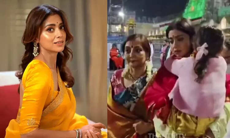 நடிகை ஸ்ரேயா திருப்பதியில் குடும்பத்துடன் சாமி தரிசனம்!