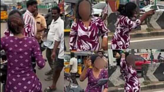 ஸ்கூட்டியில் வந்த பெண்கள் போதையில் போலீசாரிடம் ரகளை!