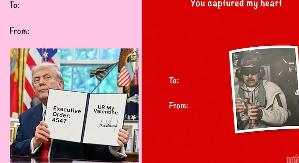 காதலர் தினம் ஸ்பெஷல்... வெள்ளை மாளிகை அரசியல்-செயல் போஸ்டர்கள் வெளியீடு!