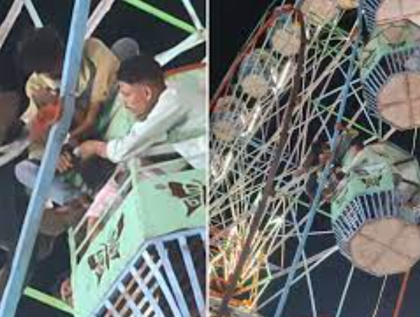 அதிர்ச்சி வீடியோ... ராட்டினத்தில் சிக்கி தலைமுடி... கதறித் துடித்த இளம்பெண்!!