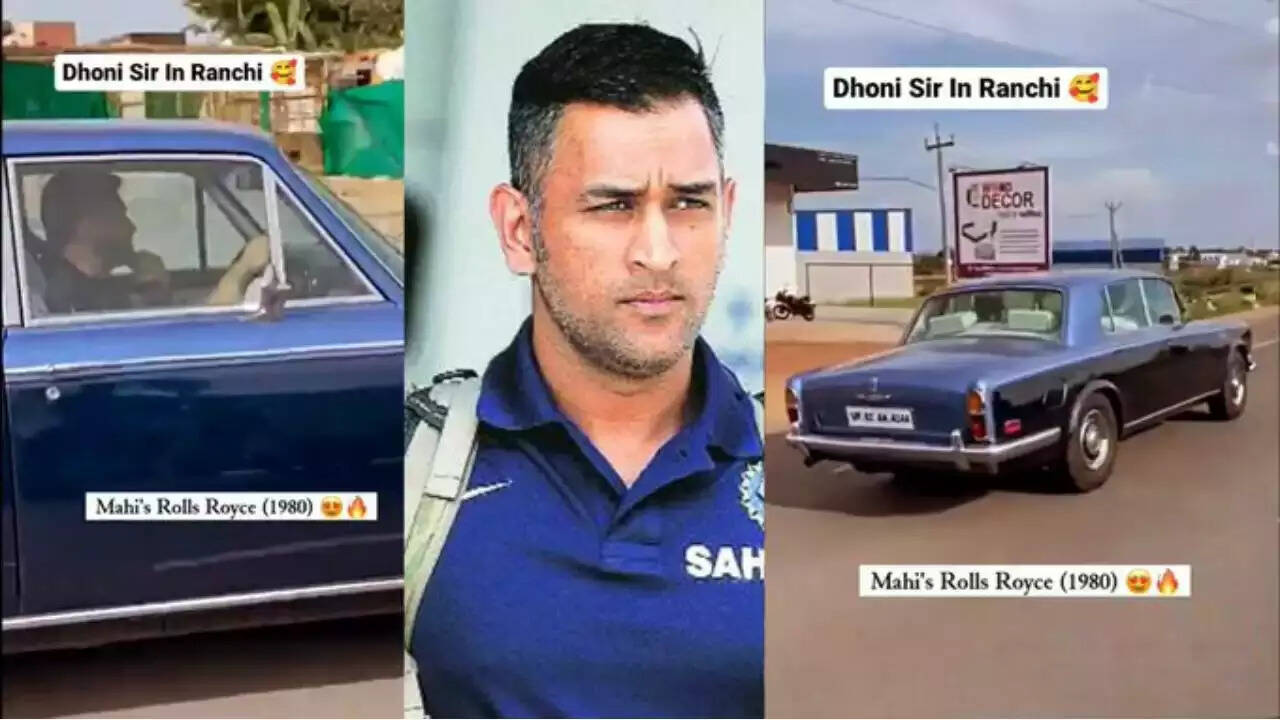 வைரல் வீடியோ!! 1980 விண்டேஜ் காரை ஓட்டிய MS தோனி!!