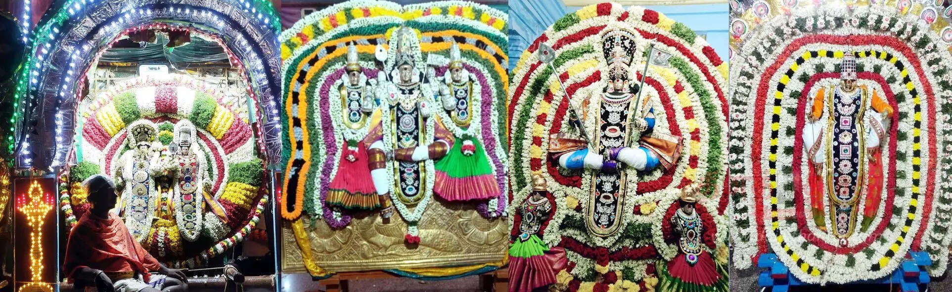 முத்துப்பல்லக்கில் விநாயகர், முருகர் வீதி உலா!! கொட்டும் மழையிலும் திரண்ட பக்தர்கள்!!