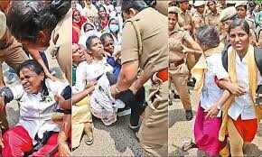 போராட்டம் நடத்திய 487 செவிலியர்கள் மீது வழக்குப்பதிவு!! தட்டித் தூக்கிய காவல்துறை!!