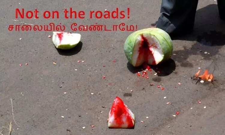 ப்ளீஸ்... சாலையில் பூசணிக்காய் உடைக்காதீங்க... சென்னை மாநகர காவல்துறை !