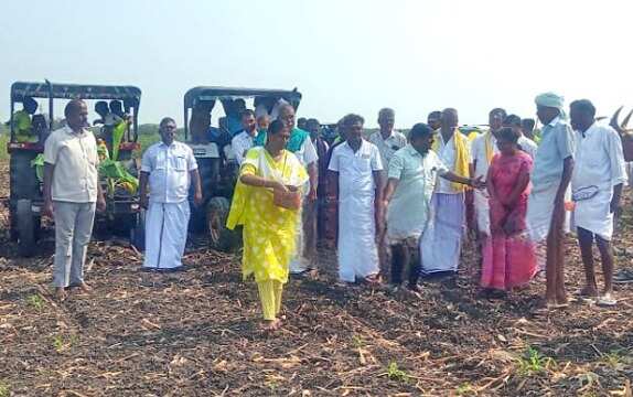 பொன் ஏர் பூட்டும் திருவிழா... விதைகளைத் தூவி கோட்டாட்சியர் துவங்கி வைத்தார்!