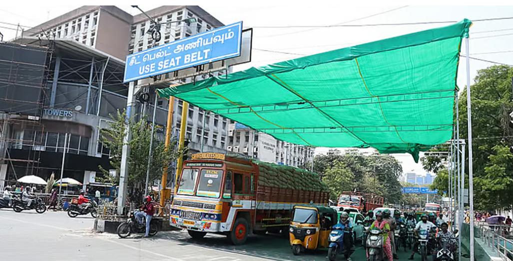 சென்னை முழுவதும் 40 முக்கிய சந்திப்புகளில் 'பசுமை குடை'... கத்திரி வெயிலை சமாளிக்க போலீசார் அதிரடி!