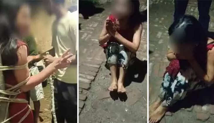 இளம்பெண்ணை கட்டி வைத்து தாக்குதல்