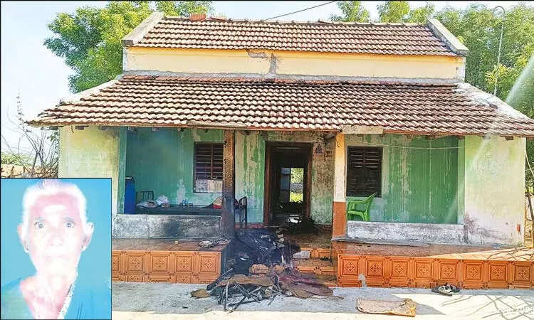 பயங்கரம்... வீட்டோடு மூதாட்டி தீவைத்து எரித்து கொலை!!