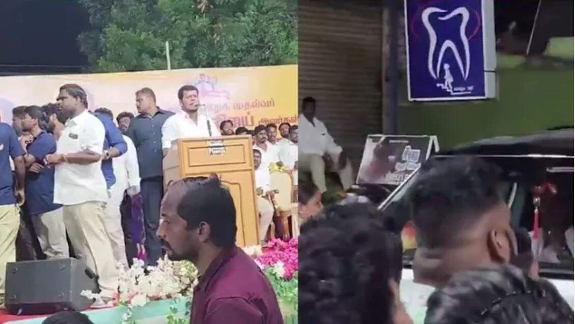 திமுக எம்பி காரைக் கண்டு கூச்சலிட்ட தவெக தொண்டர்கள் - அமைதிப்படுத்திய தவெக அமைச்சர்!