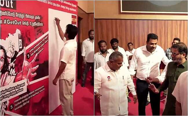 #Get Out இயக்கத்தில் கையெழுத்திட மறுத்த பிரசாந்த் கிஷோர்... தவெக விழா மேடையில் சலசலப்பு!