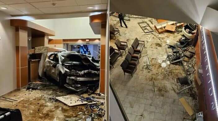 மருத்துவமனையில் அதிவேகத்தில் நுழைந்த கார்.. கோர விபத்தில் சிக்கி ஒருவர் பலியான சோகம்..!