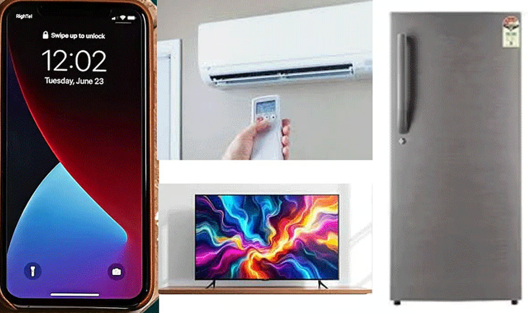 இல்லத்தரசிகளுக்கு அதிர்ச்சி... மீண்டும் உயருகிறது ஏசி, குளிர்சாதன பெட்டி, தொலைக்காட்சி மற்றும் செல்போன்களின் விலை உயர்வு!