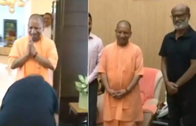 ஷாக் வீடியோ... முதல்வர் காலில் விழும் ரஜினிகாந்த்!! கழுவி ஊற்றும் நெட்டிசன்கள்!!