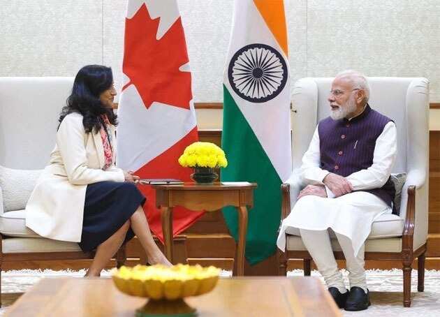 பிரதமர் மோடியுடன் கனடா வெளியுறவு அமைச்சர் அனிதா ஆனந்த் சந்திப்பு!