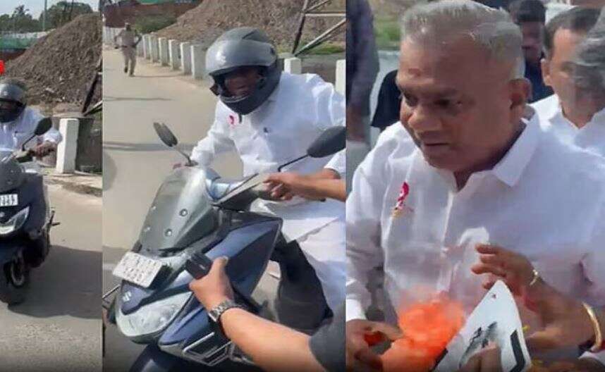 பைக்கில் வந்த அமைச்சர் ஆனந்த்... கூவம் ஆற்றில் தூர்வாரும் பணிகளைத் தொடங்கி வைத்தார்!