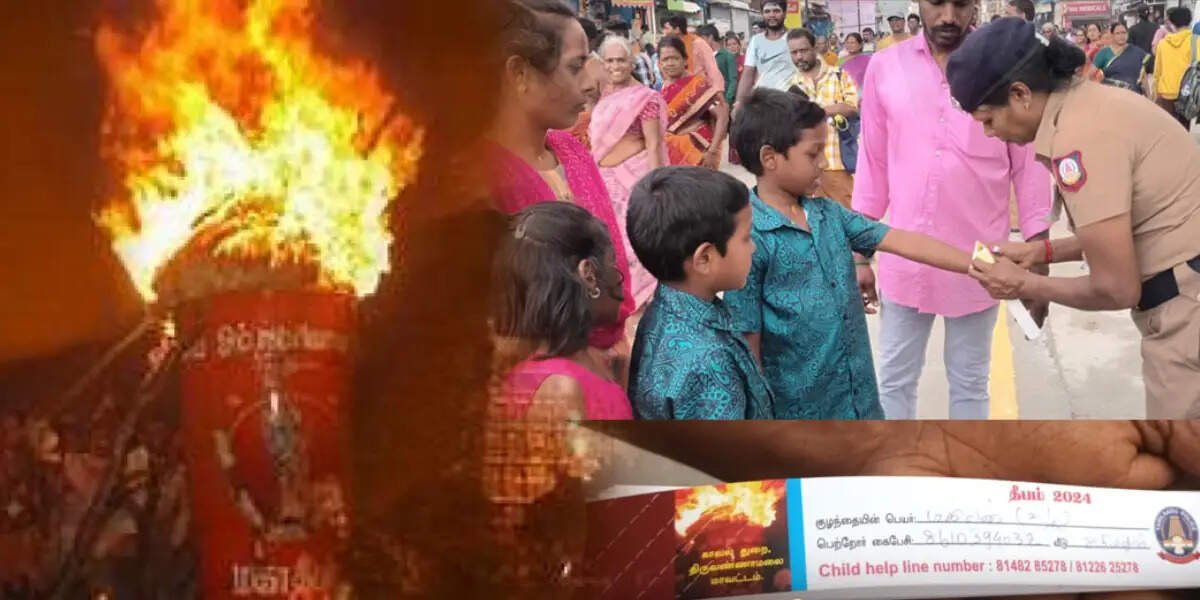 சூப்பர் ஐடியா... திருவாண்ணாமலை திருவிழாவில் காணாமல் போன குழந்தைகளை கண்டறிய கைகளில் டேக்!
