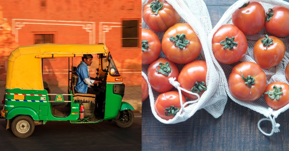 இதப் பார்றா!! ஆட்டோவில் சவாரி செய்தா தக்காளி இலவசம்!!