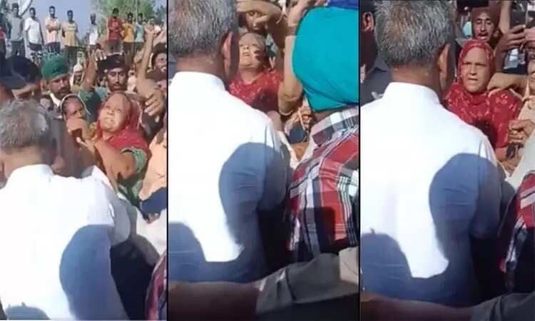 எம்.எல்.ஏ.வை பளாரென கன்னத்தில் அறைந்த பெண்!! வைரல் வீடியோ!!