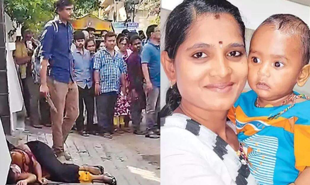 நடுரோட்டில் மனைவியின் கழுத்தை அறுத்துக் கொன்ற கணவன்... பெரும் பரபரப்பு!