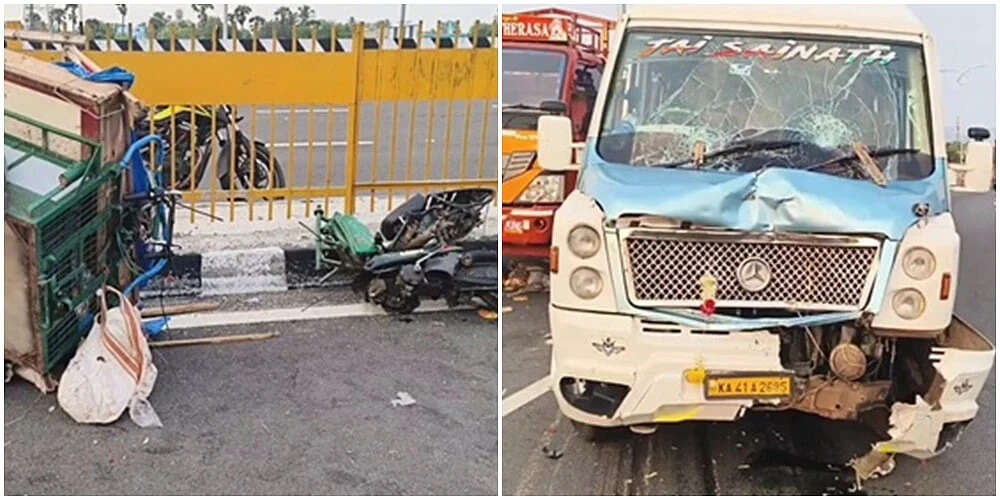 சொகுசு வேன் இருசக்கர வாகனத்தில் மோதி விபத்தில் கூலி தொழிலாளி பலி!