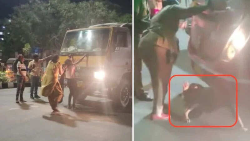 கருமம்.. நடுரோட்ல பொண்ணுங்களா இப்படி...கதறிய போலீசார்.. சரக்கடிச்சதுல தகராறு.. தற்கொலைக்கு முயன்ற இளம்பெண்!