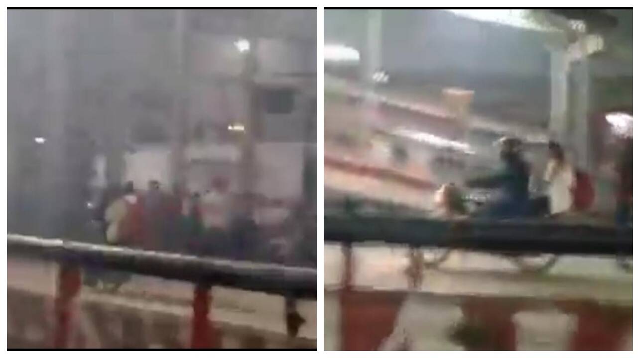 காதலிக்காக ரயில் நடைமேடையில் பைக் ஓட்டிய இளைஞர்... பரபரப்பு வீடியோ!