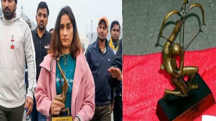 உயரிய விளையாட்டு பதக்கங்களை சாலையில் வைத்து சென்ற மல்யுத்த வீரர் வினேஷ் போகத்..!!