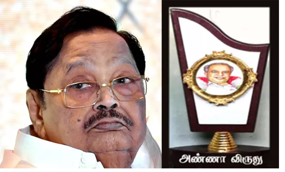 அமைச்சர் துரைமுருகனுக்கு பேரறிஞர் அண்ணா விருது!