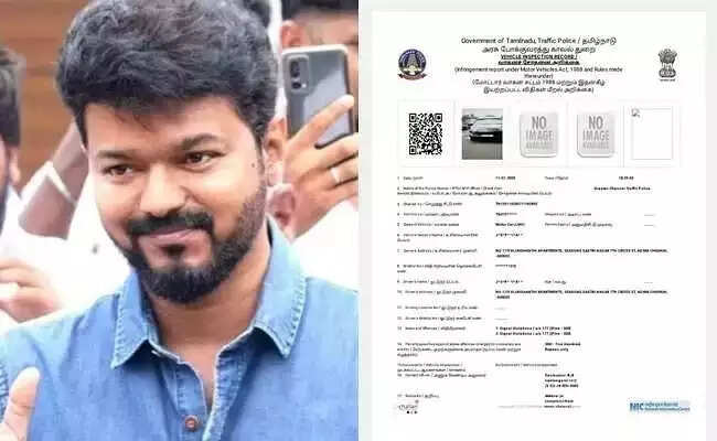 நடிகர் விஜய்க்கு அபராதம்!! போக்குவரத்து காவல்துறையினர் அதிரடி!!
