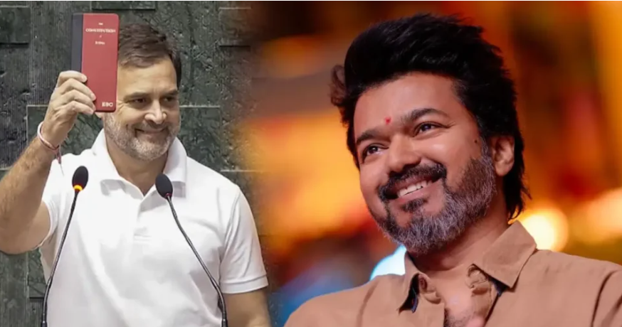 நடிகர் விஜய் ராகுல் காந்திக்கு வாழ்த்து!