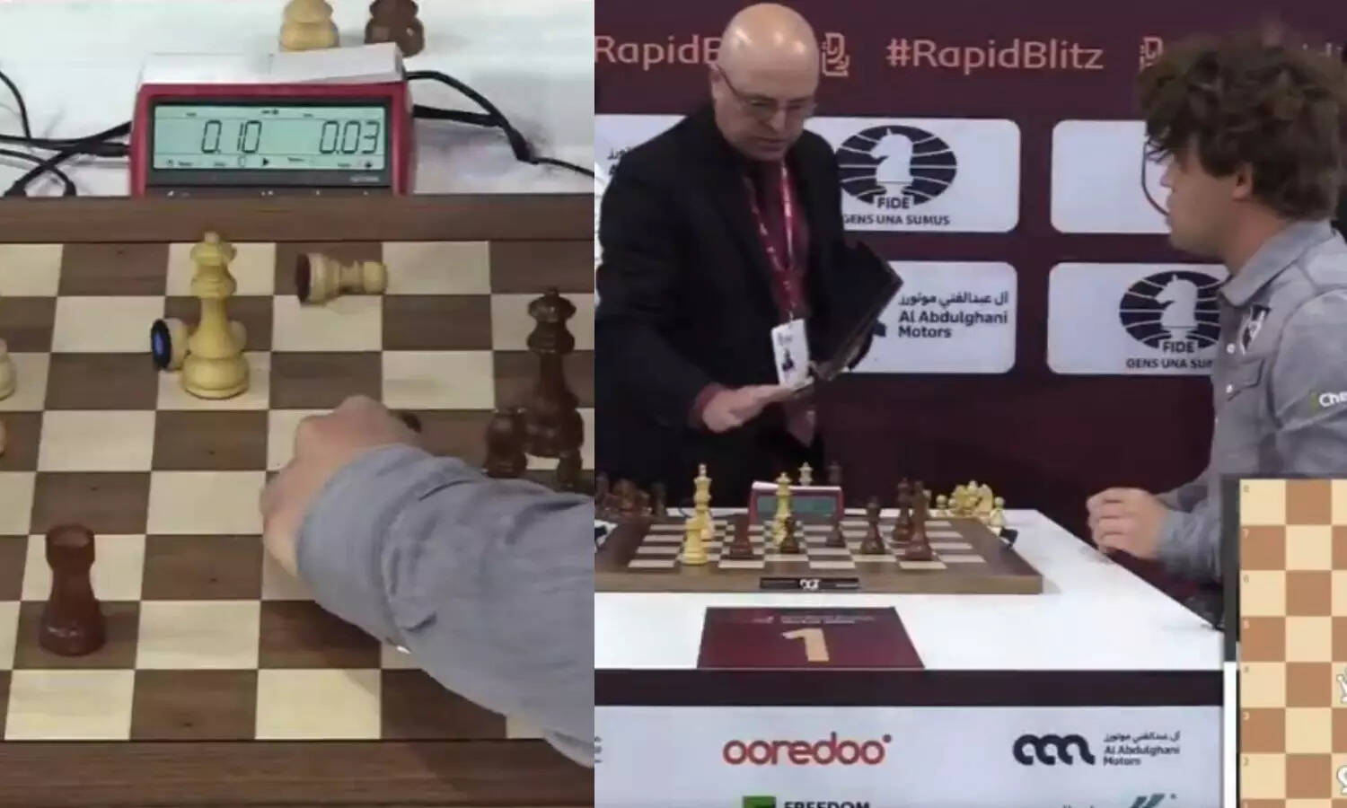 உலக பிளிட்ஸ் செஸ் தொடரில் கார்ல்சென் அதிர்ச்சி தோல்வி!