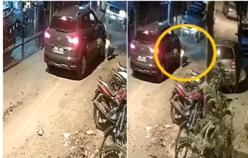 நெஞ்சை பதற வைக்கும் சிசிடிவி காட்சிகள்... ஒன்றரை வயது குழந்தை மீது காரை ஏற்றிக் கொன்ற தந்தை.!