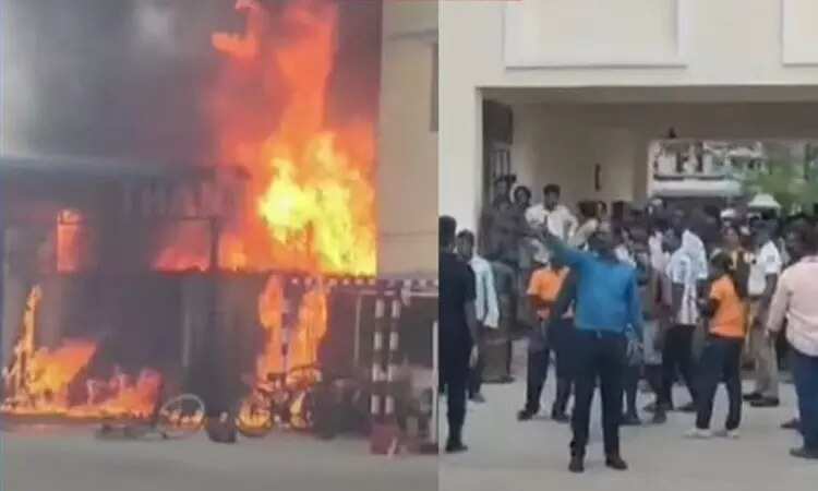 ரசாயன ஆலையில் திடீர் தீ விபத்து... பள்ளிகளுக்கு விடுமுறை!
