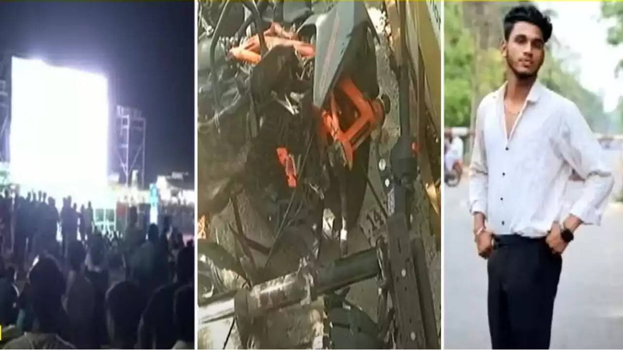 பைக் மீது லாரி மோதியதில் கல்லூரி மாணவர் பலி!! பயங்கரம்...