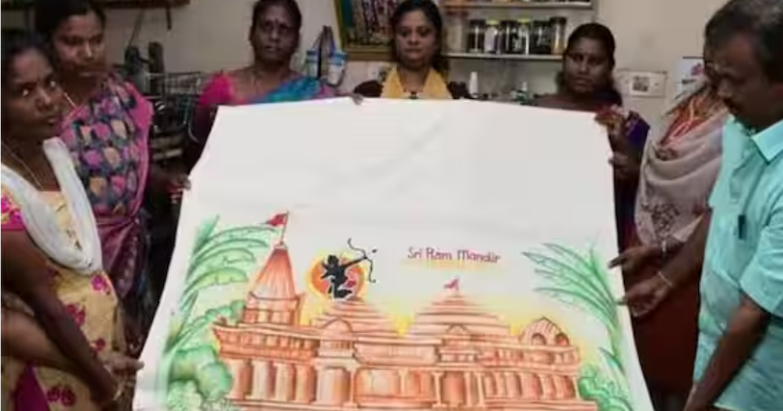 அயோத்தி சீதாவுக்கு 20 அடி நீளத்தில் வாழைநார் புடவை... குவியும் பக்தர்கள் காணிக்கை... !