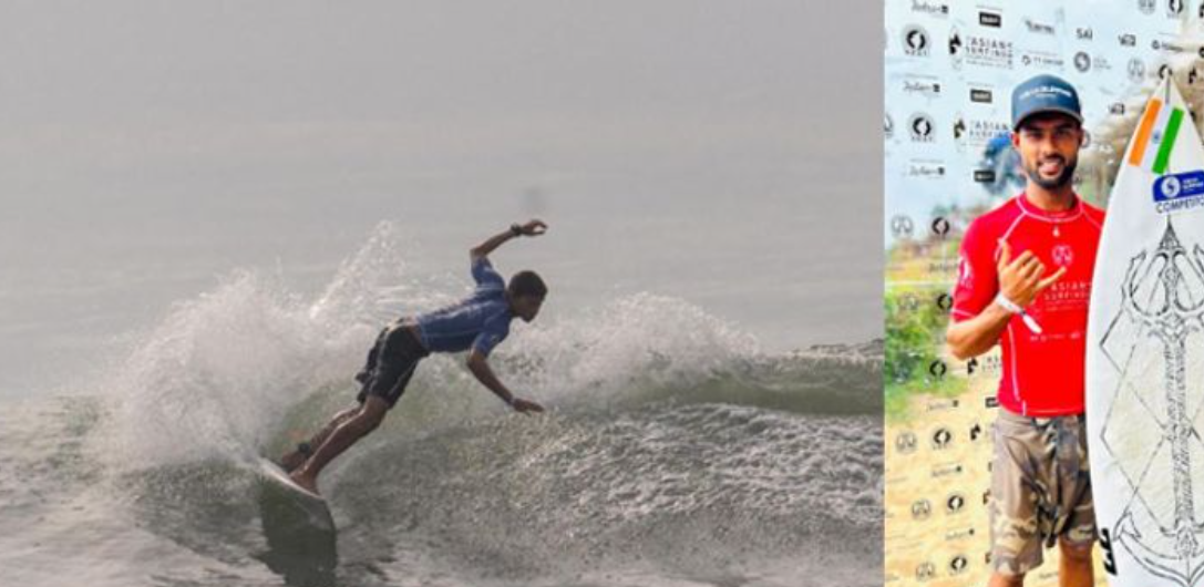 தமிழ்நாட்டு வீரர் ஆசிய அலைச்சறுக்கு போட்டியில் வெண்கலம் வென்று சாதனை !