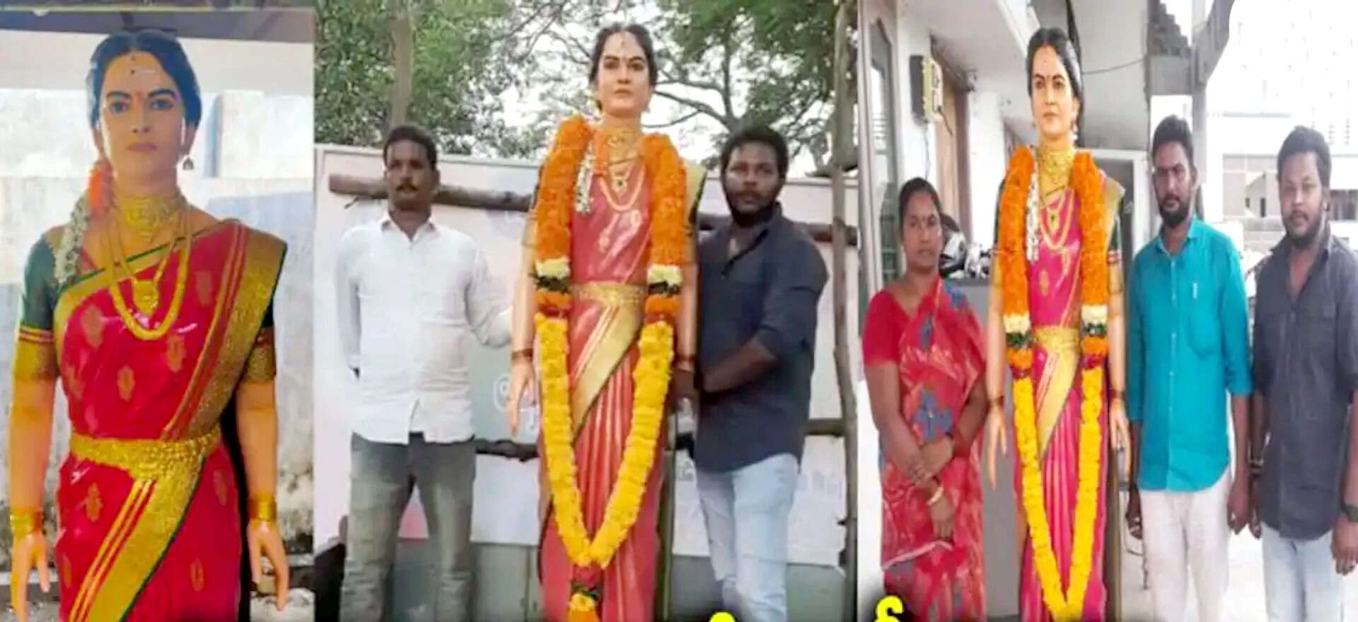 நெகிழ்ச்சி!! தங்கையின் சிலையை நிறுவி ஊர்வலம்!!